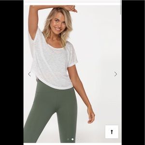 Brand New Lorna Jane Mist cropped short sleeve top